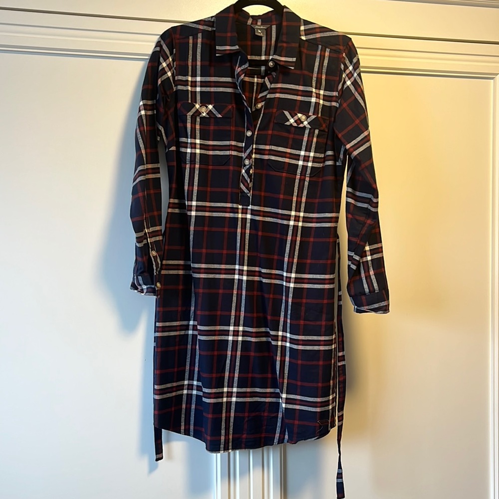 Plaid flannel dress